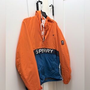 Sperry Orange Hooded Jacket with White Accents